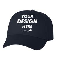 Valucap Lightweight Twill Cap, Navy, Front view, Mockup