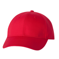 Valucap Lightweight Twill Cap, Red, Front view