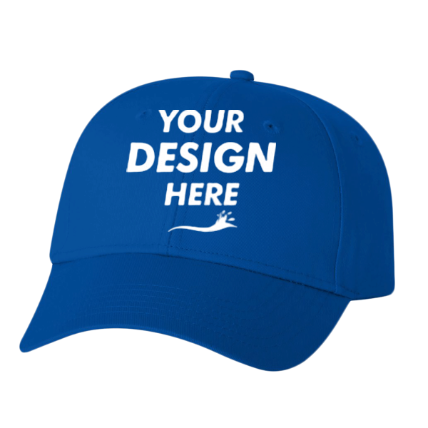 Valucap Lightweight Twill Cap, Royal Blue, Front view, Mockup