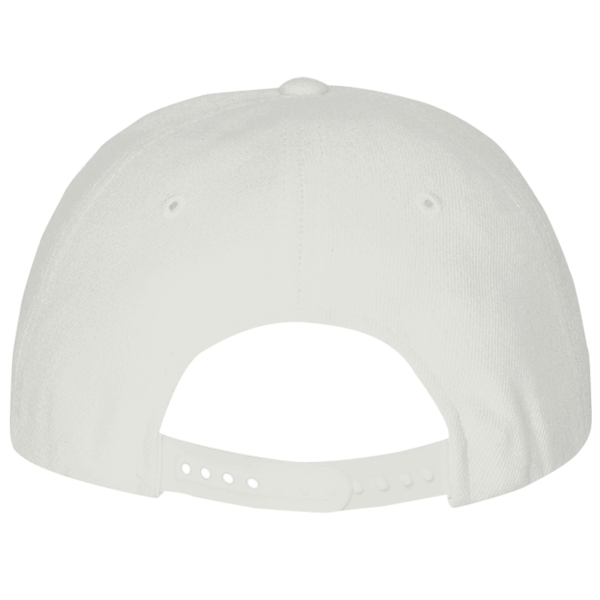 Valucap Lightweight Twill Cap, White, Back view