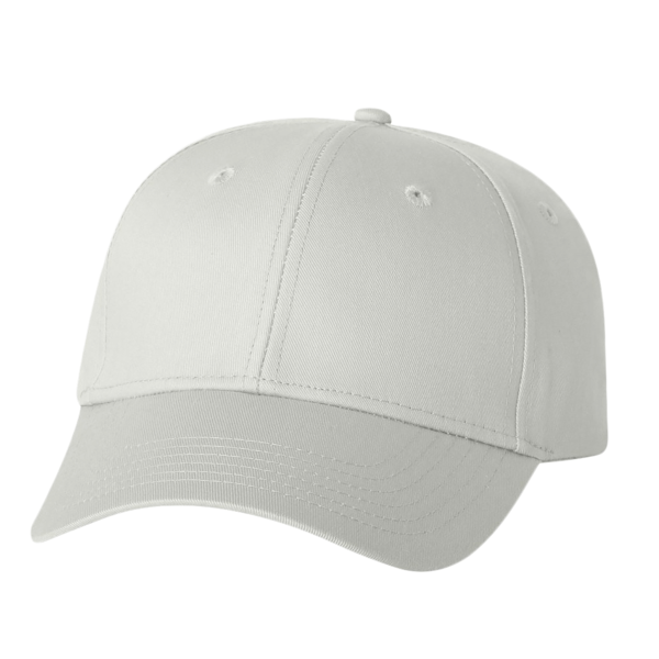 Valucap Lightweight Twill Cap, White, Front view