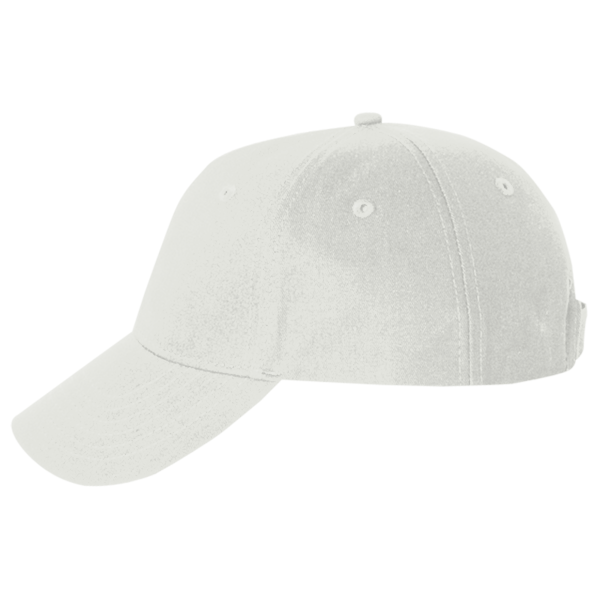 Valucap Lightweight Twill Cap, White, Left Side view