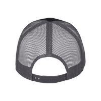 Valucap Mesh-Back Twill Trucker Cap, Black / Charcoal / Charcoal, Back view