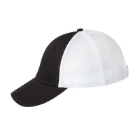 Valucap Mesh-Back Twill Trucker Cap, Black / White / White, Left Side view