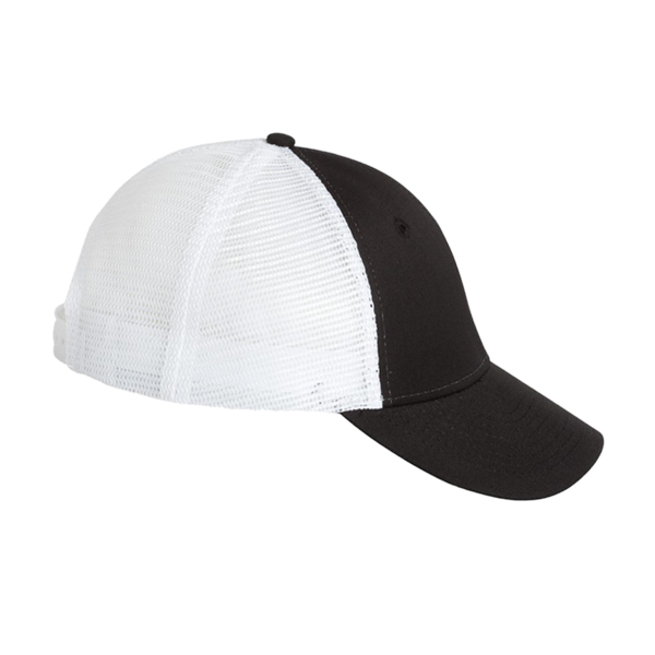 Valucap Mesh-Back Twill Trucker Cap, Black / White / White, Right Side view