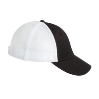 Valucap Mesh-Back Twill Trucker Cap, Black / White / White, Right Side view