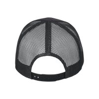 Valucap Mesh-Back Twill Trucker Cap, Charcoal / Black / Black, Back view