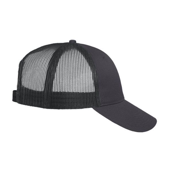 Valucap Mesh-Back Twill Trucker Cap, Charcoal / Black / Black, Right Side view