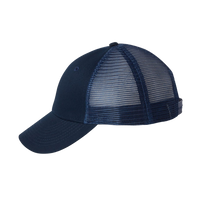 Valucap Mesh-Back Twill Trucker Cap, Navy / Navy / Navy, Left Side view
