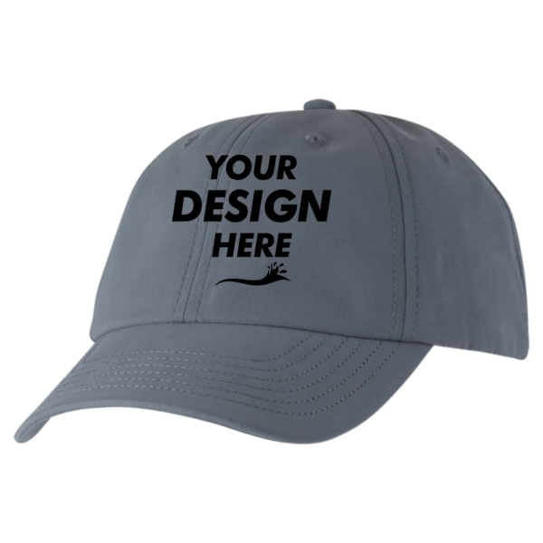 Valucap Performance Microfiber Cap, Grey, Front view, Mockup