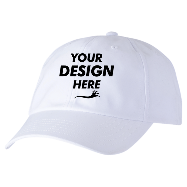Valucap Performance Microfiber Cap, White, Front view, Mockup