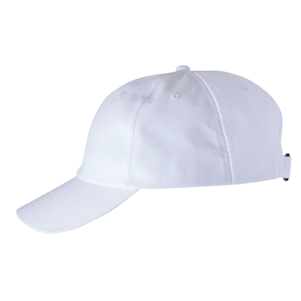 Valucap Performance Microfiber Cap, White, Left Side view
