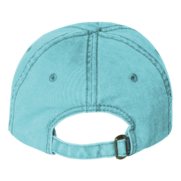 Valucap Pigment-Dyed Cap, Aqua, Back view