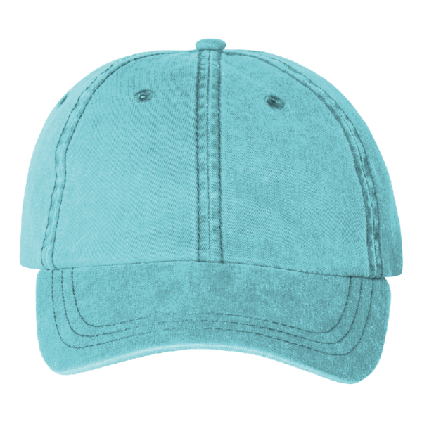 Valucap Pigment-Dyed Cap, Aqua, Front view