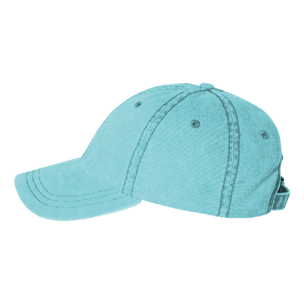 Valucap Pigment-Dyed Cap, Aqua, Left Side view