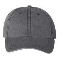 Valucap Pigment-Dyed Cap, Black, Front view