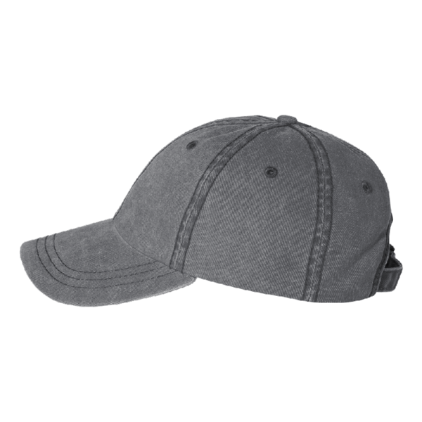 Valucap Pigment-Dyed Cap, Black, Left Side view
