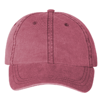 Valucap Pigment-Dyed Cap, Cardinal, Front view