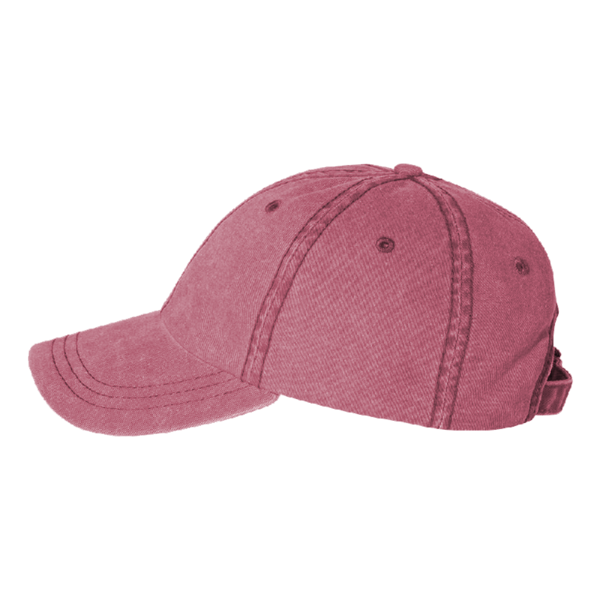 Valucap Pigment-Dyed Cap, Cardinal, Left Side view