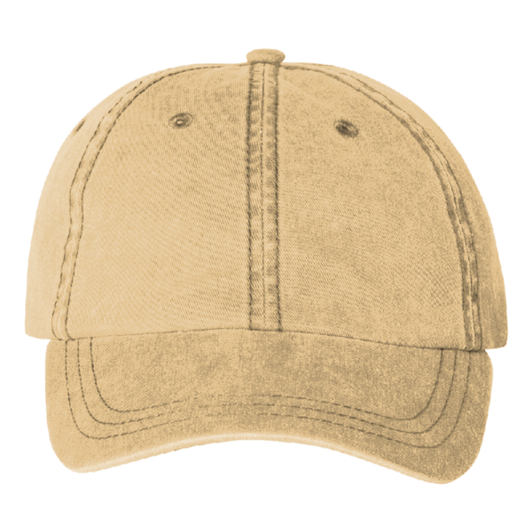 Valucap Pigment-Dyed Cap, Mustard, Front view