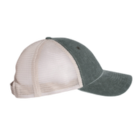 Valucap Pigment-Dyed Trucker Cap, Black / Stone / Stone, Right Side view