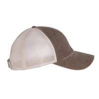 Valucap Pigment-Dyed Trucker Cap, Brown / Stone / Stone, Right Side view
