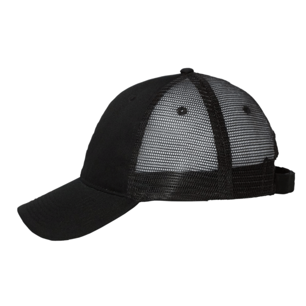Valucap Sandwich Trucker Cap, Black / Black / Black, Left Side view