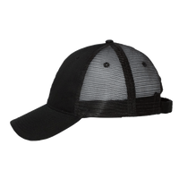 Valucap Sandwich Trucker Cap, Black / Black / Black, Left Side view