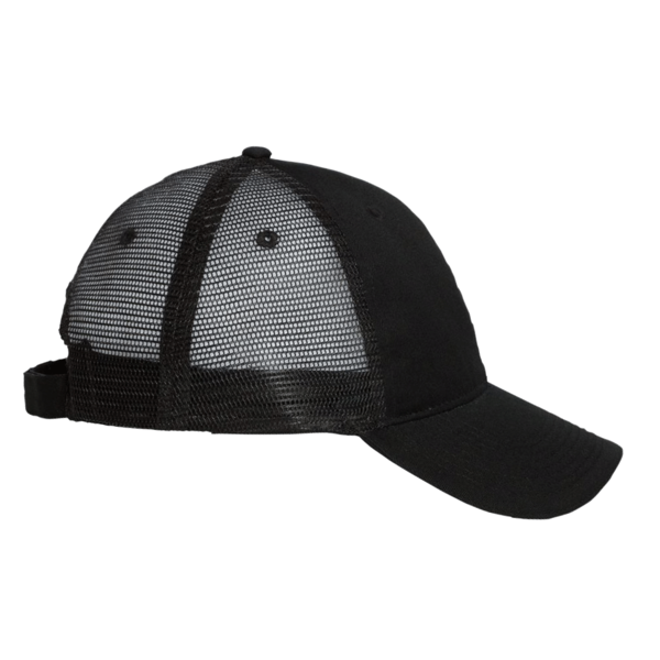 Valucap Sandwich Trucker Cap, Black / Black / Black, Right Side view