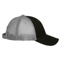 Valucap Sandwich Trucker Cap, Black / Grey / Grey, Right Side view