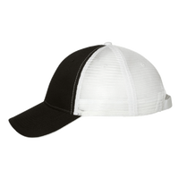 Valucap Sandwich Trucker Cap, Black / White / White, Left Side view