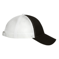 Valucap Sandwich Trucker Cap, Black / White / White, Right Side view