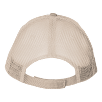 Valucap Sandwich Trucker Cap, Brown / Khaki / Khaki, Back view