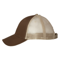 Valucap Sandwich Trucker Cap, Brown / Khaki / Khaki, Left Side view