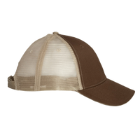 Valucap Sandwich Trucker Cap, Brown / Khaki / Khaki, Right Side view