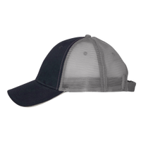 Valucap Sandwich Trucker Cap, Navy / Grey / Grey, Left Side view