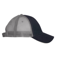 Valucap Sandwich Trucker Cap, Navy / Grey / Grey, Right Side view