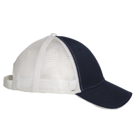 Valucap Sandwich Trucker Cap, Navy / White / White, Right Side view