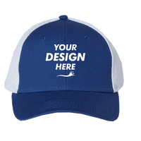 Valucap Spacer Mesh-Back Cap, Royal / White, Front view, Mockup