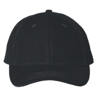 Valucap Structured Cap, Black, Front view