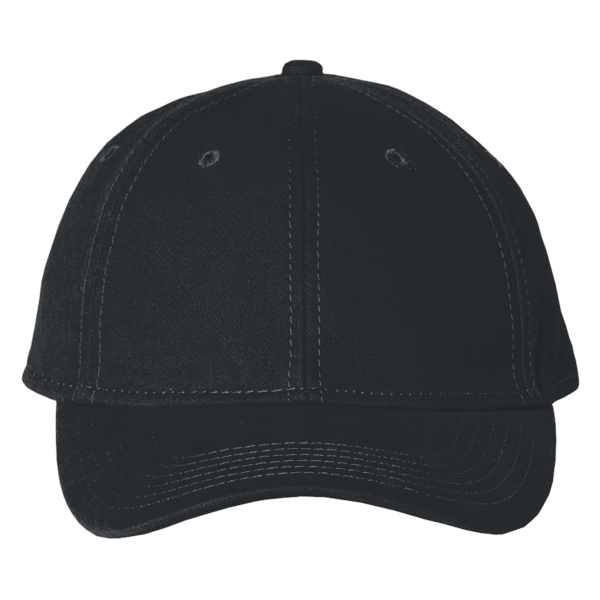 Valucap Structured Cap, Black, Front view