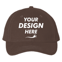 Valucap Structured Cap, Brown, Front view, Mockup