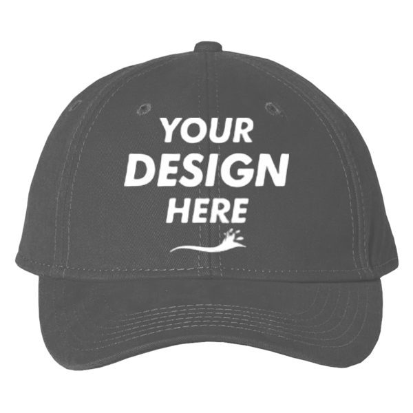 Valucap Structured Cap, Charcoal, Front view, Mockup