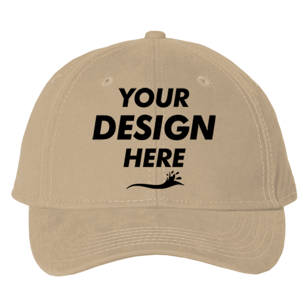Valucap Structured Cap, Khaki, Front view, Mockup