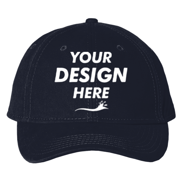 Valucap Structured Cap, Navy, Front view, Mockup