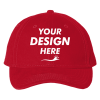 Valucap Structured Cap, Red, Front view, Mockup
