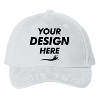 Valucap Structured Cap, White, Front view, Mockup