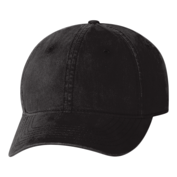 Valucap Unstructured Cap, Black, Front view