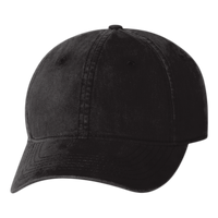 Valucap Unstructured Cap, Black, Front view