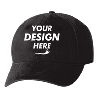 Valucap Unstructured Cap, Black, Front view, Mockup